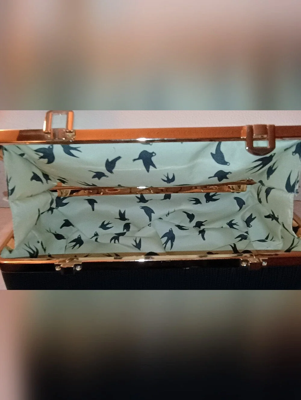 Elegant Two-Tone Black and Cream Dome Satchel